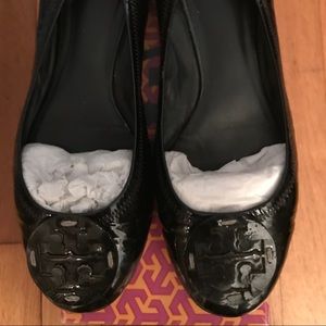 Gently Used Tory Burch Reva Black Patent Size 11